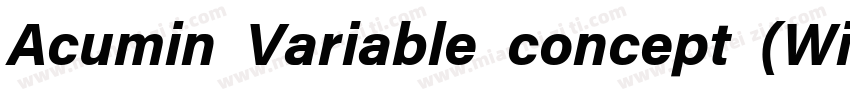 Acumin Variable concept (Wide Bold)字体转换